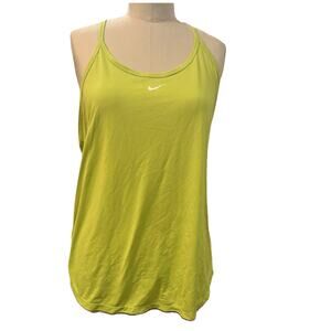 Nike Dri-Fit Acid Green Y Tank With Adjustable Straps Women’s Size XL